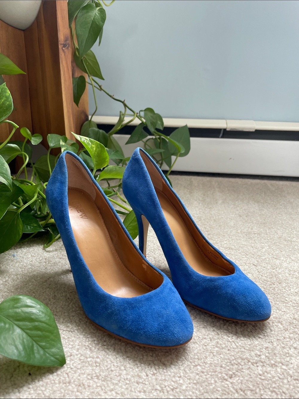 J Crew Suede Cobalt Blue Women’s Heel Size 6